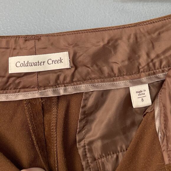 Coldwater Creek Pants Womens Size 8 Brown Pinwale Corduroy Trousers Equestrian - Picture 6 of 13
